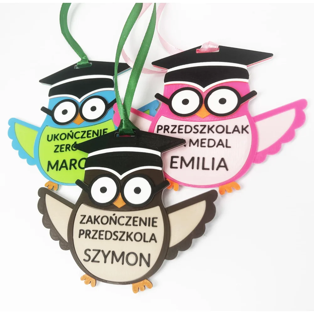 Medal Sowa Pasowanie na ucznia przedszkolaka
