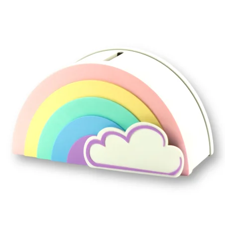 Rainbow Piggy Bank for Kids with Name BIO