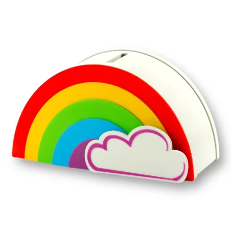 Rainbow Piggy Bank for Kids with Name BIO