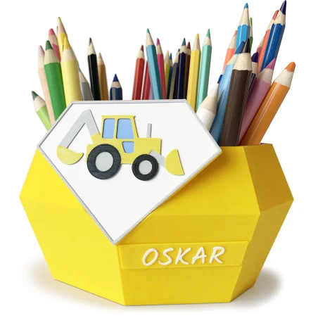 Large Crayon Holder Changer Patterns Desk Organizer for Kids