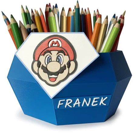 Large Crayon Holder Changer Patterns Desk Organizer for Kids