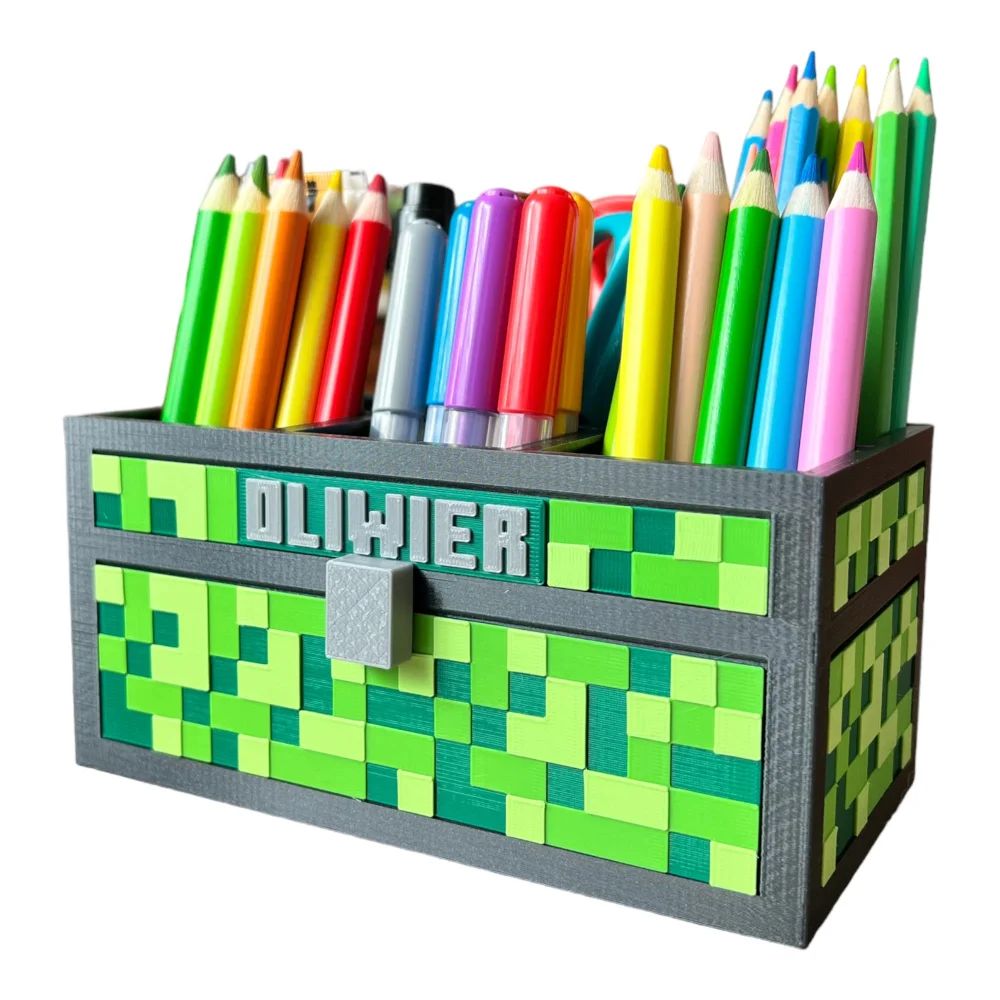 Minecraft-Style Personalized Desk Organizer