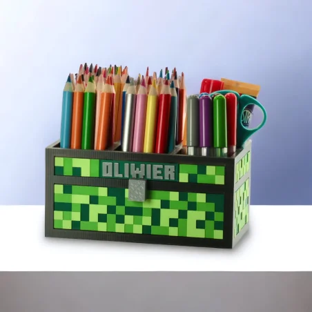Minecraft-Style Personalized Desk Organizer