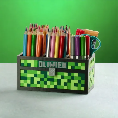 Minecraft-Style Personalized Desk Organizer