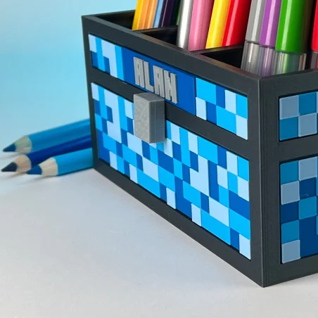 Minecraft-Style Personalized Desk Organizer