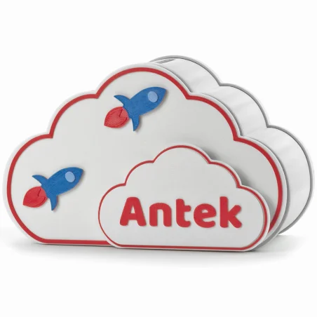 Cloud Piggy Bank for Kids with Name BIO