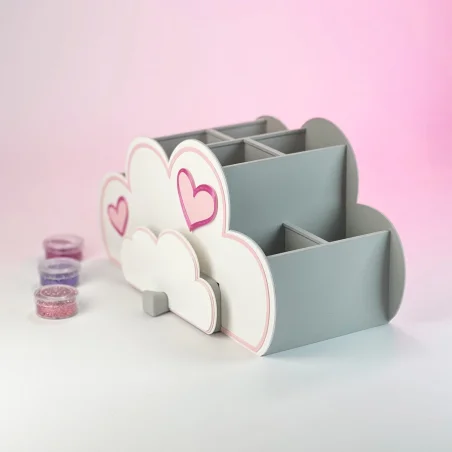 Cloud Crayon Holder with Name BIO Crayon Organizer