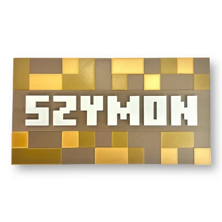 Wall/Door Sign in 3D Minecraft Style