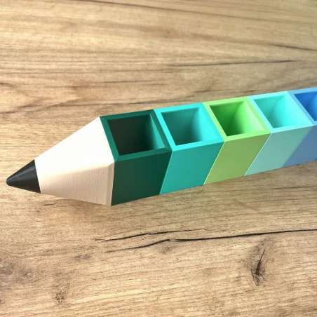 Crayon Holder - Organizer for Crayons 8 Blue