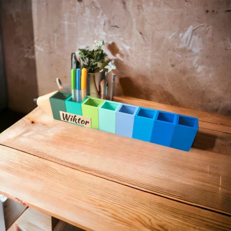Crayon Holder - Organizer for Crayons 8 Blue