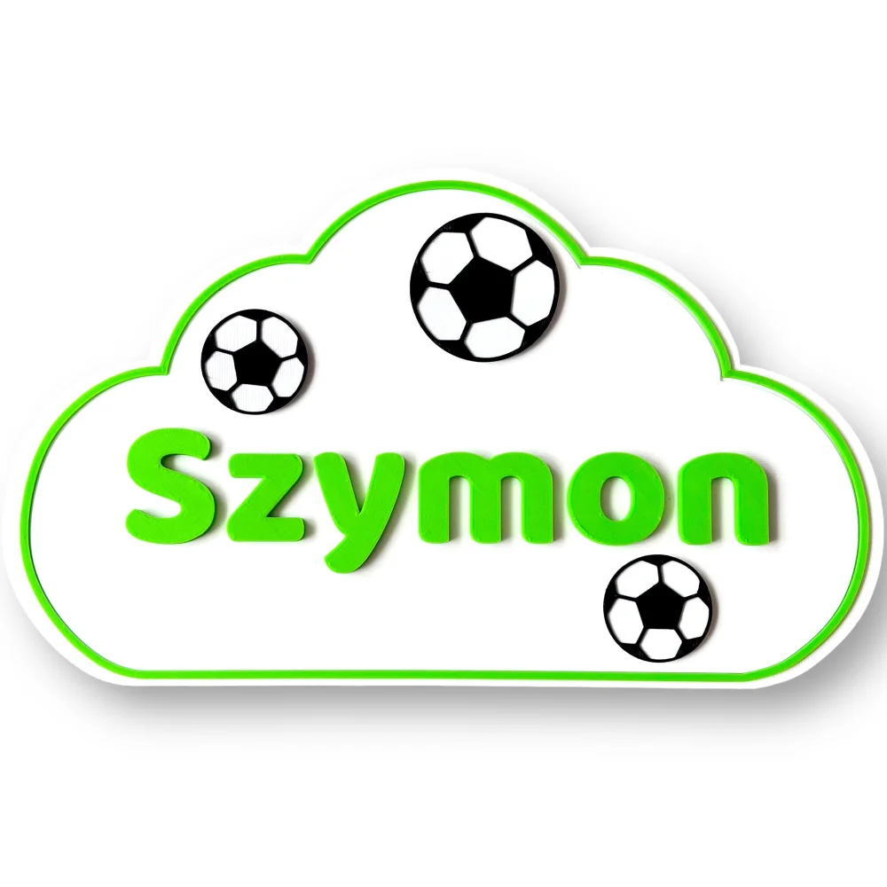 3D Cloud Name Plaque for Wall/Door