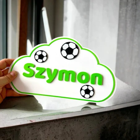 3D Cloud Name Plaque for Wall/Door