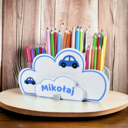 Cloud Crayon Holder with Name BIO