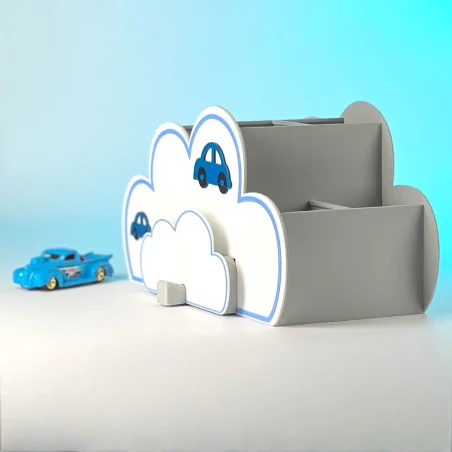 Cloud Crayon Holder with Name BIO