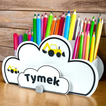 Cloud Crayon Holder with Name BIO