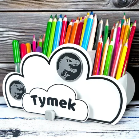 Cloud Crayon Holder with Personalized Name BIO