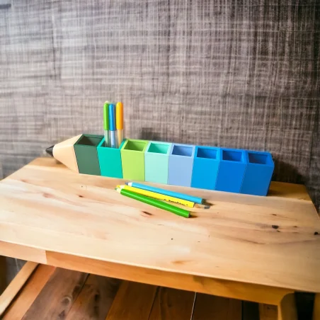 Crayon Holder - Organizer for Crayons 8 Blue