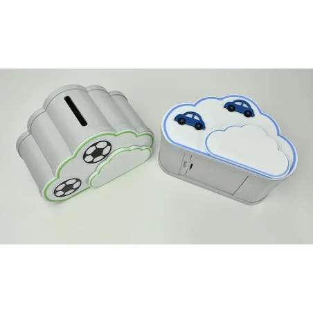 Cloud Piggy Bank for Kids with Name BIO