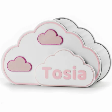 Cloud Piggy Bank for Kids with Name BIO