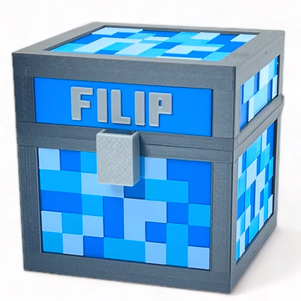 XL Box with Name in Minecraft Style ECO