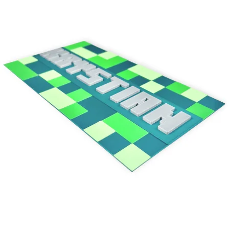 Wall/Door Sign in 3D Minecraft Style
