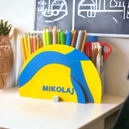 Organizer na kredki z szufladką Piłka XL