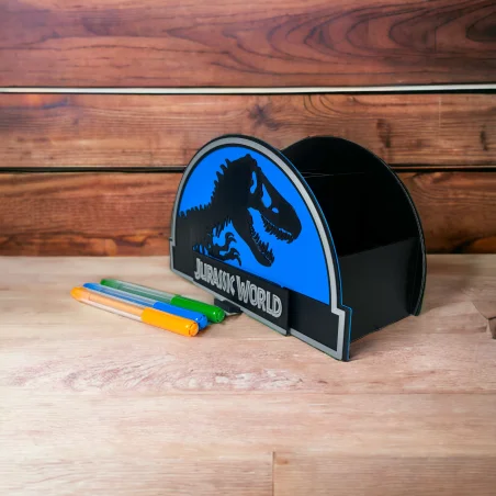 Desk Organizer with Name in Jurassic Style