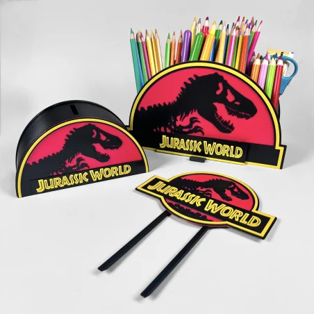 Skarbonka dla dziecka z imieniem w stylu jurassic BIO