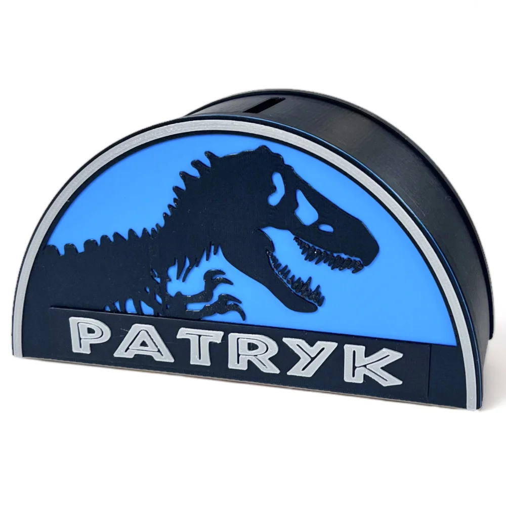 Jurassic BIO Style Personalized Piggy Bank for Your Little One