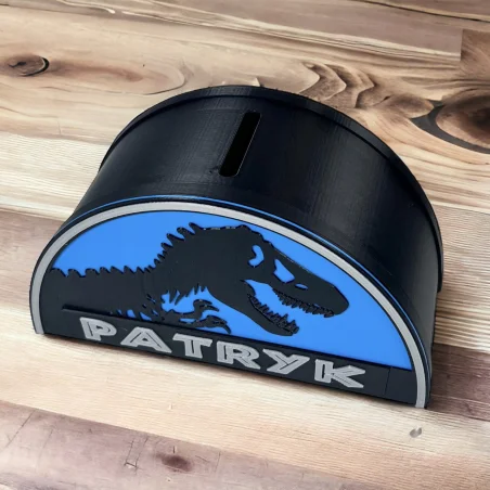 Jurassic BIO Style Personalized Piggy Bank for Your Little One