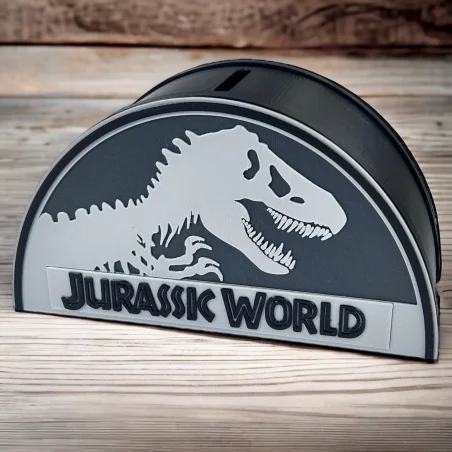 Skarbonka dla dziecka z imieniem w stylu Jurassic BIO