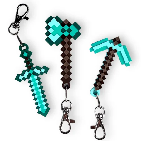 Brelok do kluczy dla dziecka Kilof Diamond Pixele