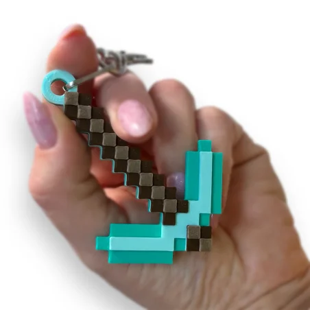 Brelok do kluczy dla dziecka Kilof Diamond Pixele