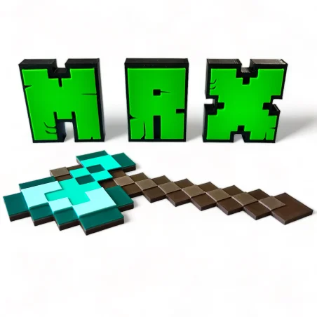 3D Wall Sticker Netherite Axe Children's Room Decoration