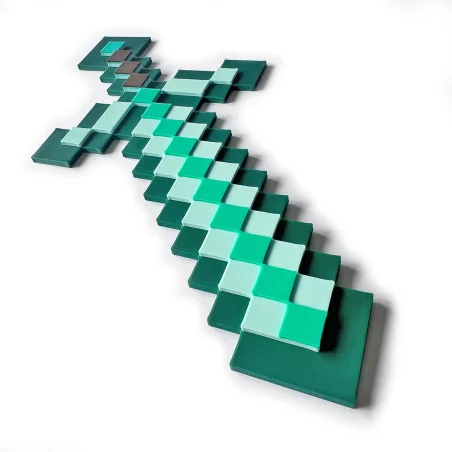 3D Wall Sticker Diamond Sword Pixels - decorations for your child's room