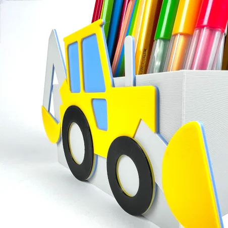 Organizer na biurko z motywem koparki