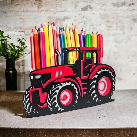 Desk Organizer with a Tractor Theme