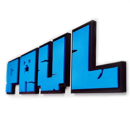 XL Letters for Wall/Door in 3D Minecraft Style