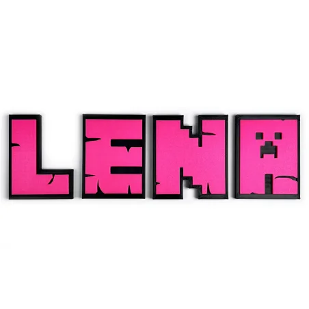 Litery XL na ścianę/drzwi w stylu Minecraft 3D