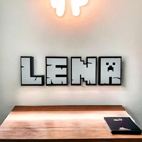XXL Letters for Walls/Doors in 3D Minecraft Style