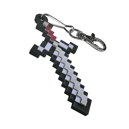 3D Keychain Netherite Sword Pixels