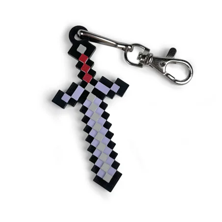 Brelok do kluczy 3D Miecz Netherite Pixele