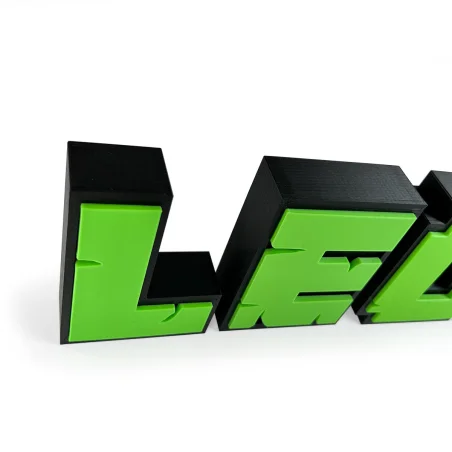 XL Standing Letters in Minecraft Style