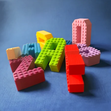 Standing Letters L in Block Style