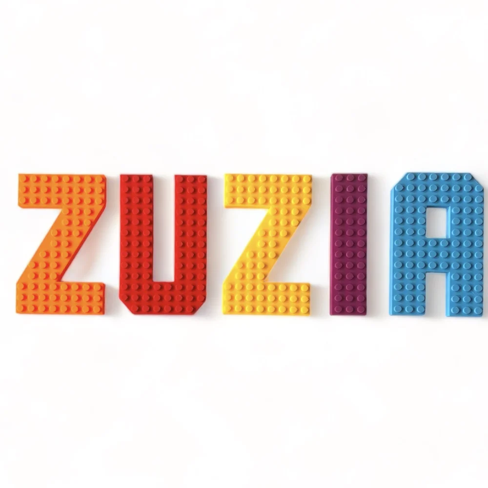 Literki na ścianę XL w stylu klocków