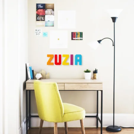 Literki na ścianę XL w stylu klocków