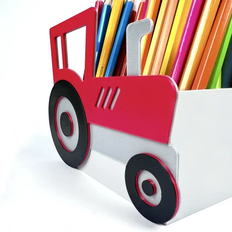 3D Tractor Desk Organizer - Crayon Holder