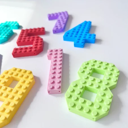 Number for cake in block style