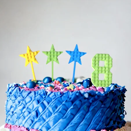 Number for cake in block style
