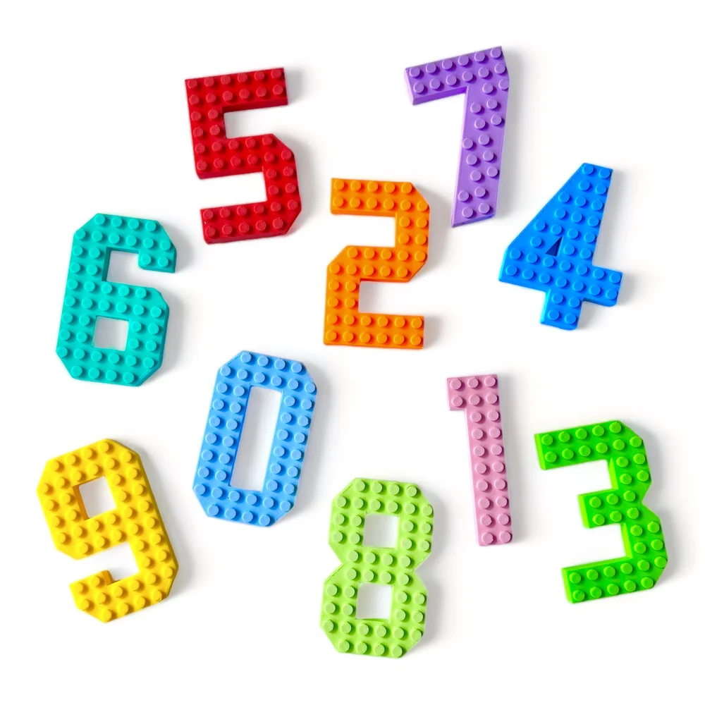 Number for cake in block style